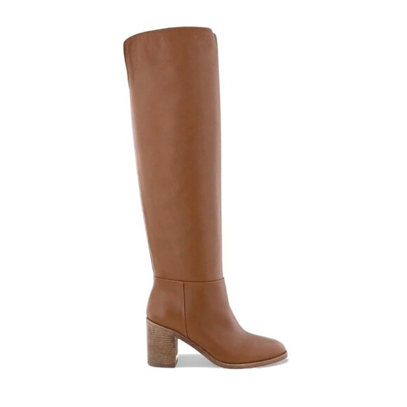 Golden Goose $999 Vivienne Knee-High Leather Boots Marrone Caramello Womens 38/8 - Picture 4 of 6